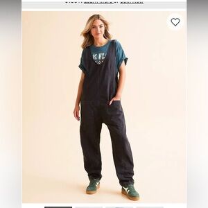 Free people High Roller Overall Denim Jumpsuit